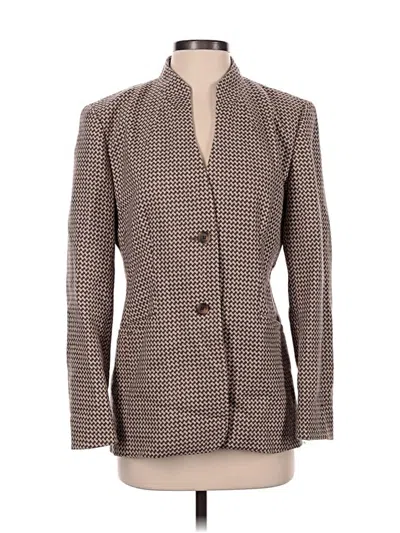 Pre-owned Talbots Wool Blazer Jacket In Brown