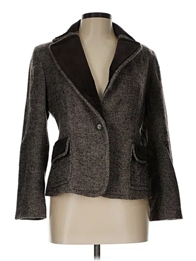 Pre-owned Talbots Wool Blazer Jacket In Brown