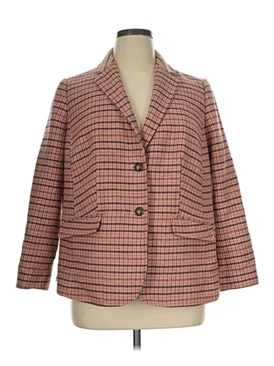 Pre-owned Talbots Wool Blazer Jacket In Brown
