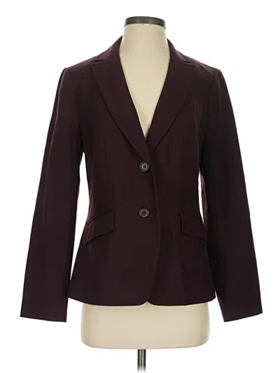 Pre-owned Talbots Wool Blazer Jacket In Burgundy