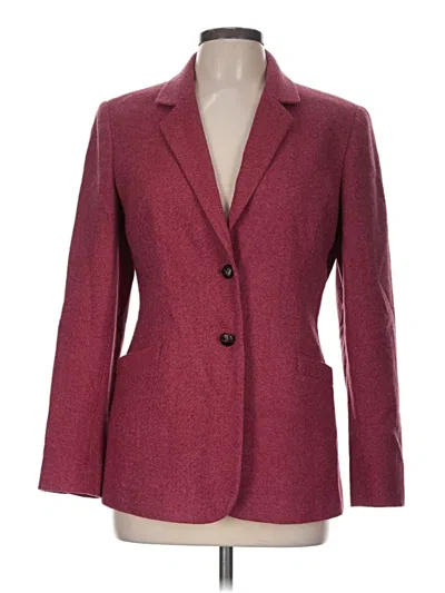 Pre-owned Talbots Wool Blazer Jacket In Burgundy