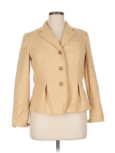 Pre-owned Talbots Wool Blazer Jacket In Gold