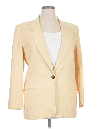Pre-owned Talbots Wool Blazer Jacket In Gold