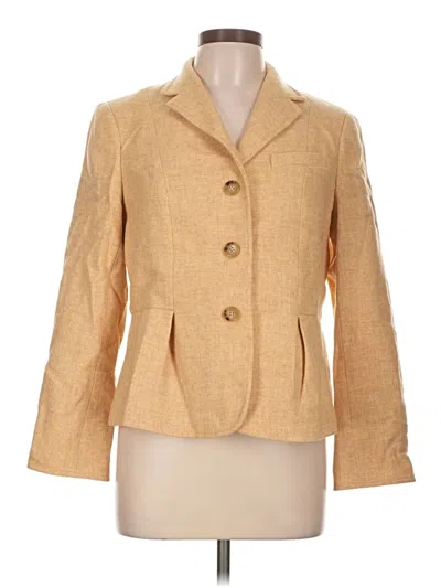 Pre-owned Talbots Wool Blazer Jacket In Gold