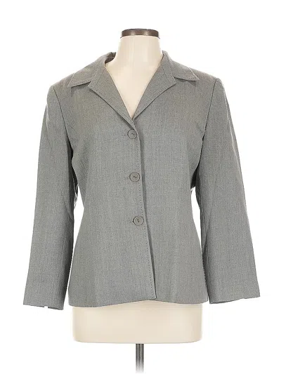 Pre-owned Talbots Wool Blazer Jacket In Gray