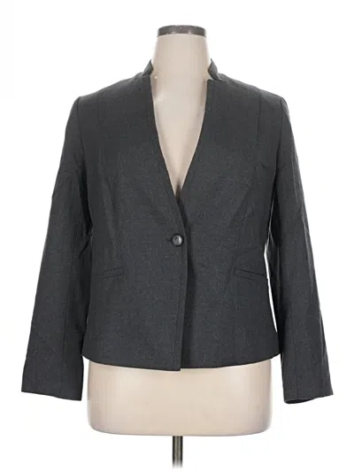Pre-owned Talbots Wool Blazer Jacket In Gray