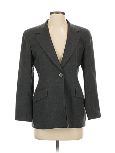 Pre-owned Talbots Wool Blazer Jacket In Gray