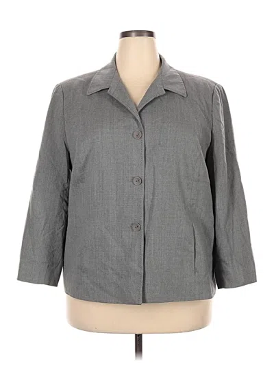 Pre-owned Talbots Wool Blazer Jacket In Gray