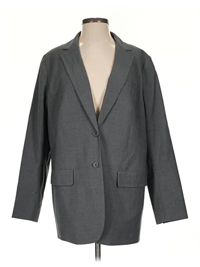 Pre-owned Talbots Wool Blazer Jacket In Gray