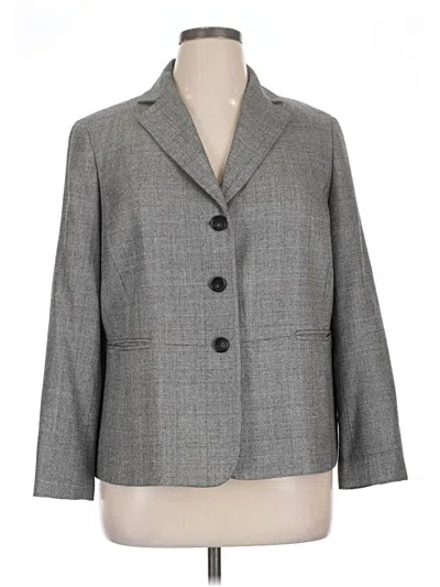 Pre-owned Talbots Wool Blazer Jacket In Gray