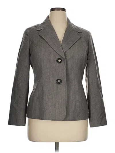 Pre-owned Talbots Wool Blazer Jacket In Gray