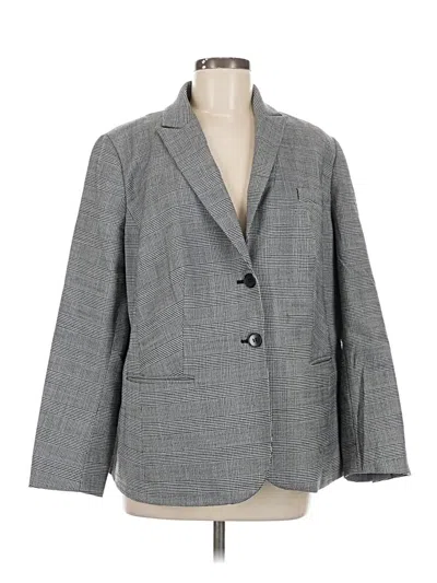 Pre-owned Talbots Wool Blazer Jacket In Gray
