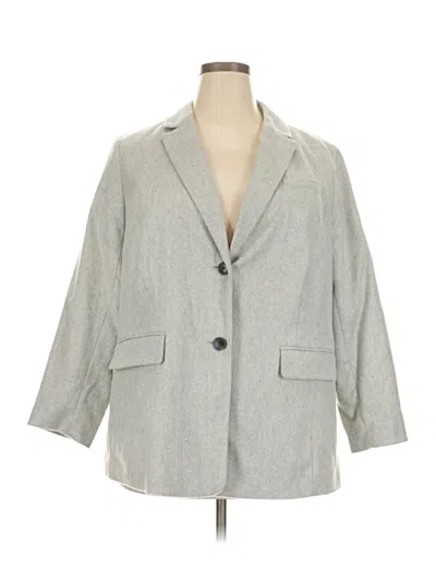 Pre-owned Talbots Wool Blazer Jacket In Gray