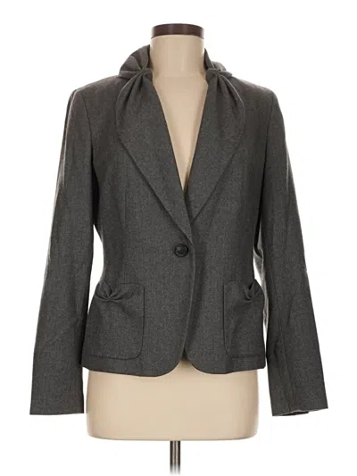 Pre-owned Talbots Wool Blazer Jacket In Gray