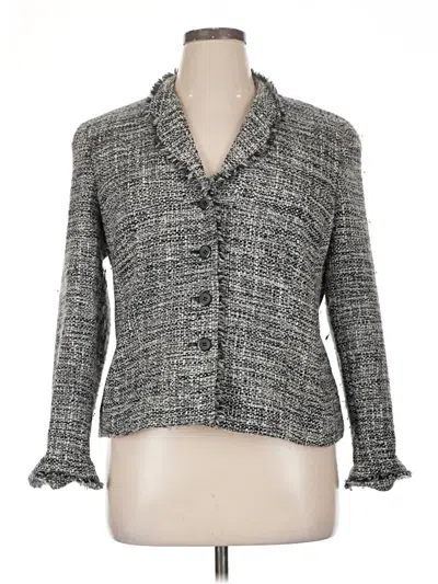 Pre-owned Talbots Wool Blazer Jacket In Gray