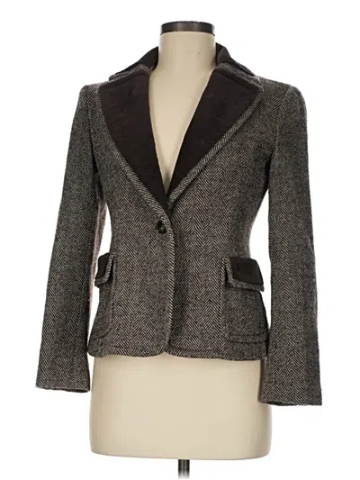 Pre-owned Talbots Wool Blazer Jacket In Gray
