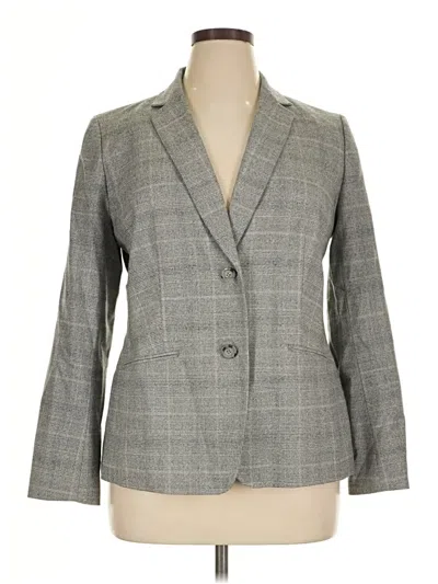 Pre-owned Talbots Wool Blazer Jacket In Gray