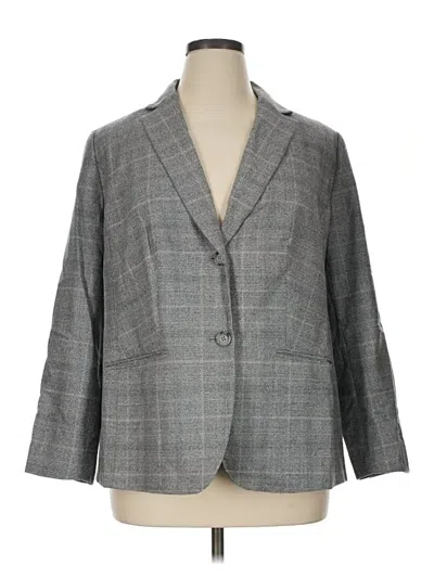 Pre-owned Talbots Wool Blazer Jacket In Gray
