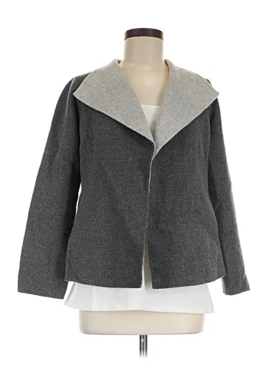 Pre-owned Talbots Wool Blazer Jacket In Gray