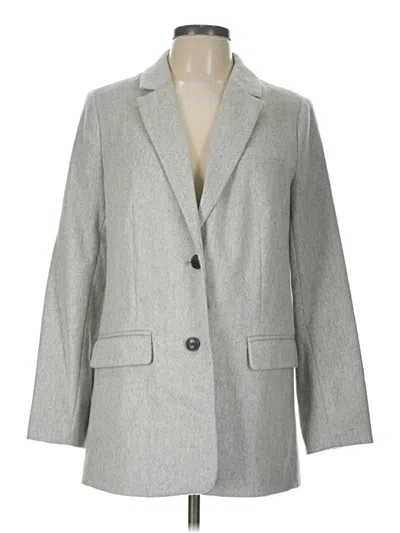 Pre-owned Talbots Wool Blazer Jacket In Gray