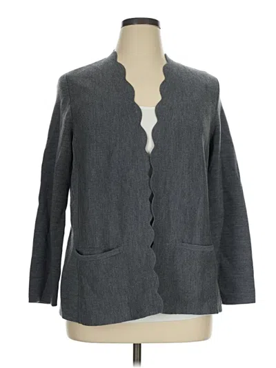 Pre-owned Talbots Wool Blazer Jacket In Gray