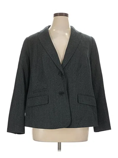 Pre-owned Talbots Wool Blazer Jacket In Gray