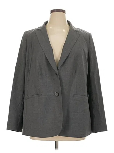 Pre-owned Talbots Wool Blazer Jacket In Gray