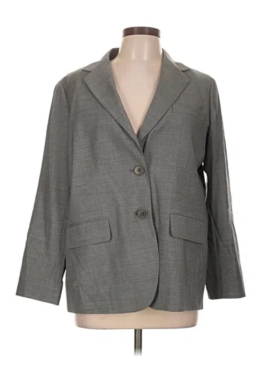 Pre-owned Talbots Wool Blazer Jacket In Gray
