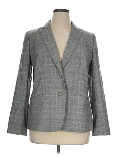 Pre-owned Talbots Wool Blazer Jacket In Gray