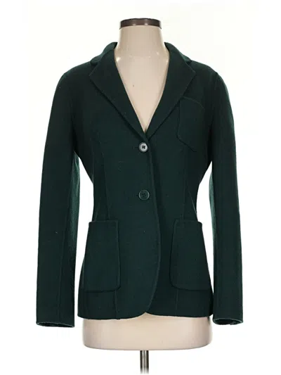 Pre-owned Talbots Wool Blazer Jacket In Green