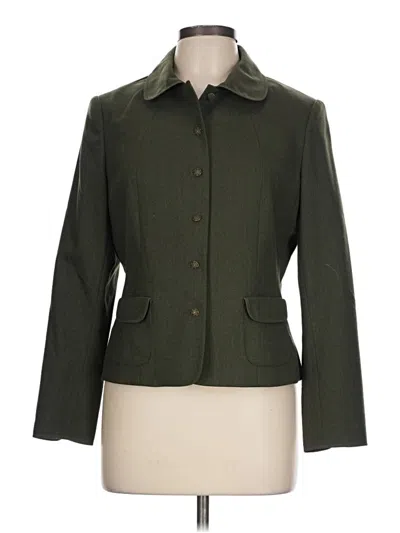 Pre-owned Talbots Wool Blazer Jacket In Green