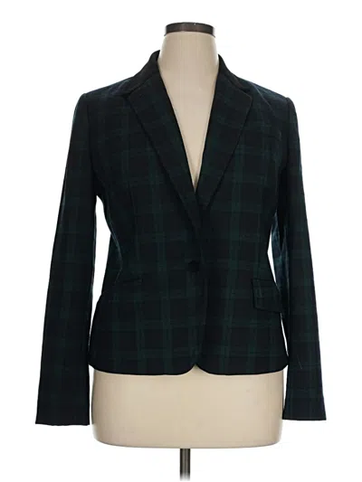 Pre-owned Talbots Wool Blazer Jacket In Green