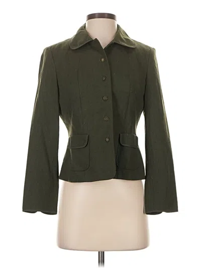 Pre-owned Talbots Wool Blazer Jacket In Green