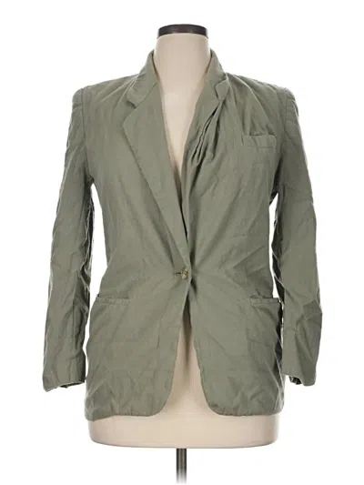 Pre-owned Talbots Wool Blazer Jacket In Green