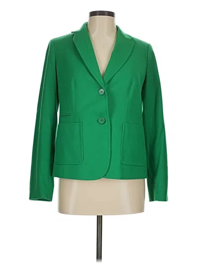 Pre-owned Talbots Wool Blazer Jacket In Green