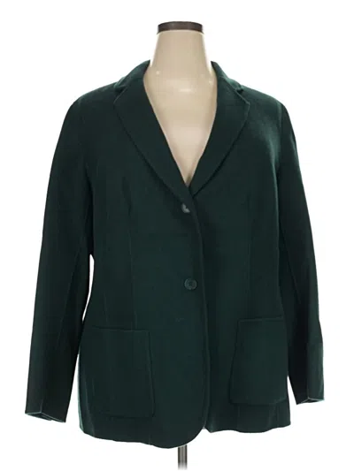 Pre-owned Talbots Wool Blazer Jacket In Green