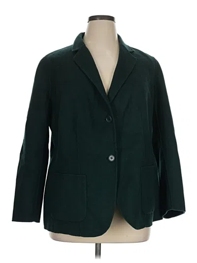 Pre-owned Talbots Wool Blazer Jacket In Green