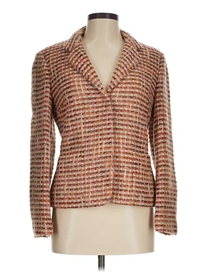 Pre-owned Talbots Wool Blazer Jacket In Orange