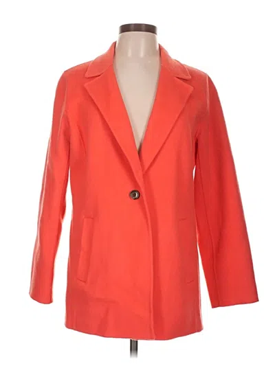 Pre-owned Talbots Wool Blazer Jacket In Orange