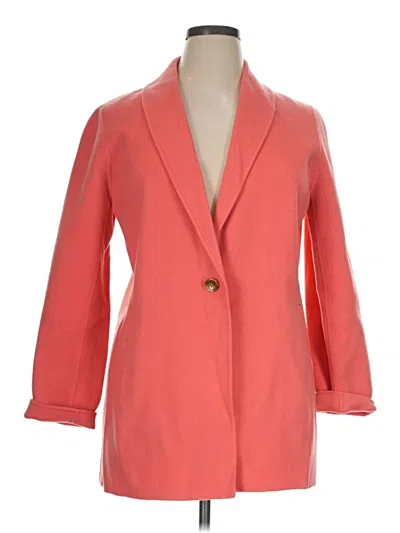 Pre-owned Talbots Wool Blazer Jacket In Orange