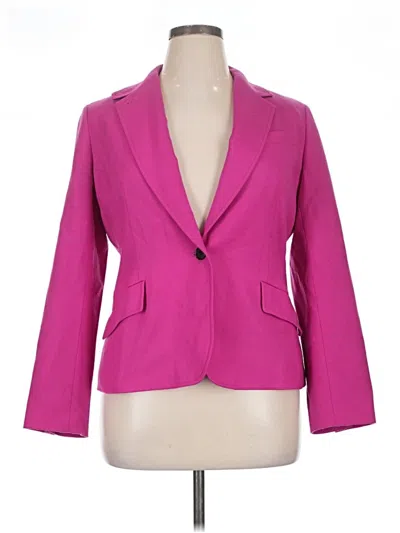 Pre-owned Talbots Wool Blazer Jacket In Pink