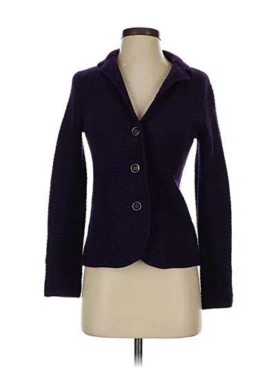 Pre-owned Talbots Wool Blazer Jacket In Purple