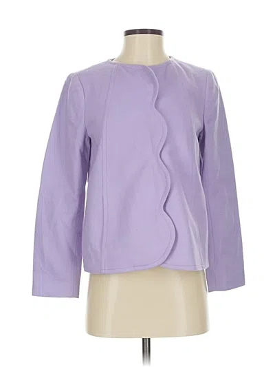 Pre-owned Talbots Wool Blazer Jacket In Purple