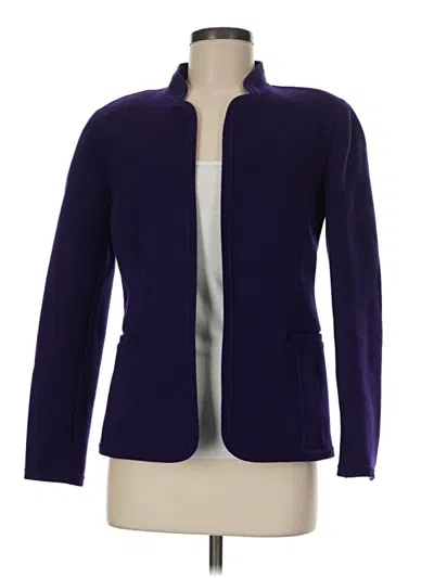 Pre-owned Talbots Wool Blazer Jacket In Purple