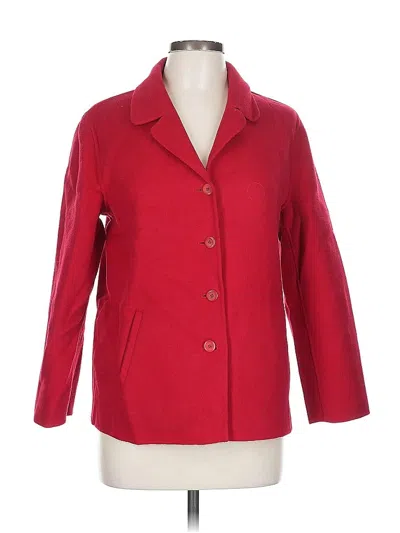 Pre-owned Talbots Wool Blazer Jacket In Red