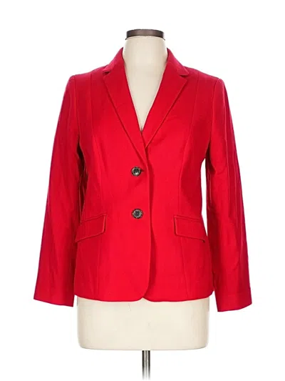 Pre-owned Talbots Wool Blazer Jacket In Red