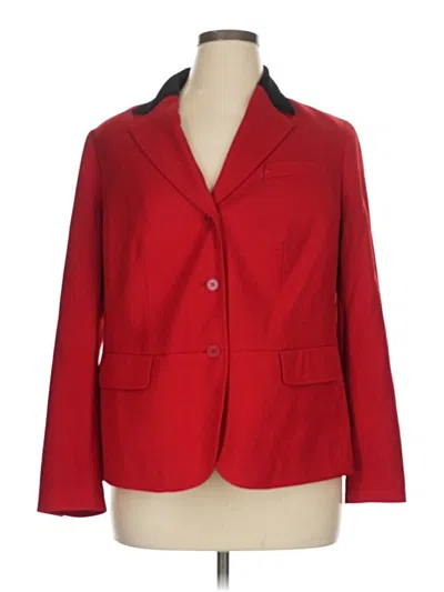 Pre-owned Talbots Wool Blazer Jacket In Red