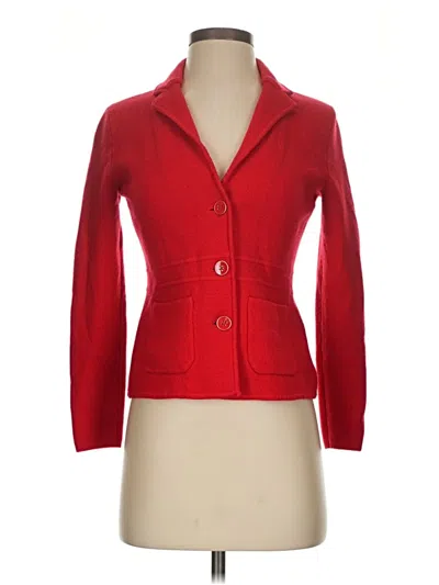 Pre-owned Talbots Wool Blazer Jacket In Red