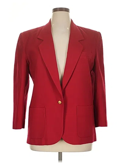 Pre-owned Talbots Wool Blazer Jacket In Red