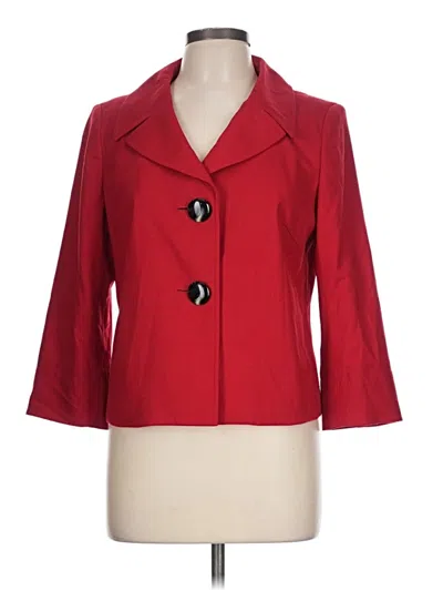 Pre-owned Talbots Wool Blazer Jacket In Red